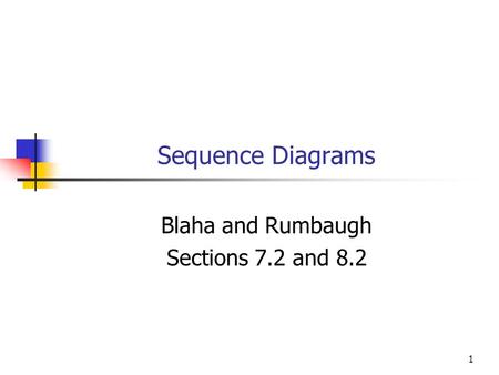 Blaha and Rumbaugh Sections 7.2 and 8.2