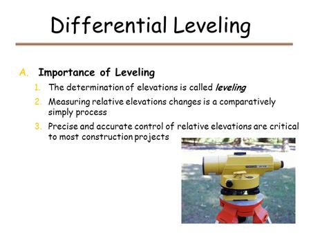Differential Leveling