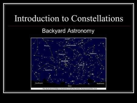 Introduction to Constellations