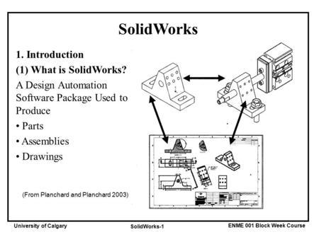SolidWorks 1. Introduction (1) What is SolidWorks?