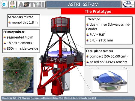 ASTRI SST-2M The Prototype monolithic 1.8 m