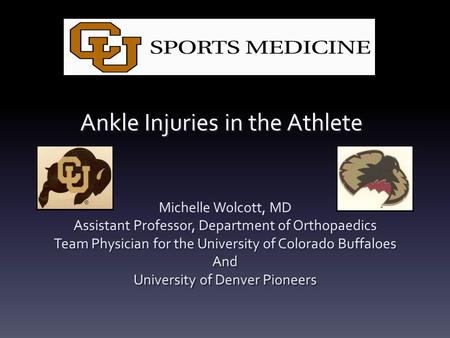 Ankle Injuries in the Athlete