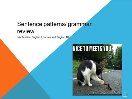 Sentence patterns/ grammar review