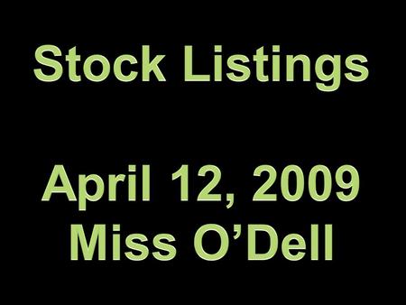Stock Listings. Definition of a Stock Plain and simple, stock is a share in the ownership of a company. Stock represents a claim on the company's assets.
