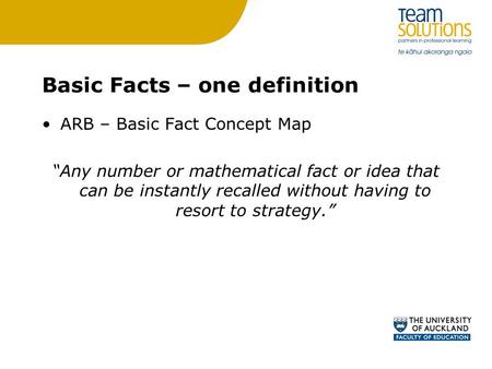 Basic Facts – one definition