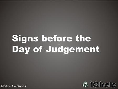 Signs before the Day of Judgement