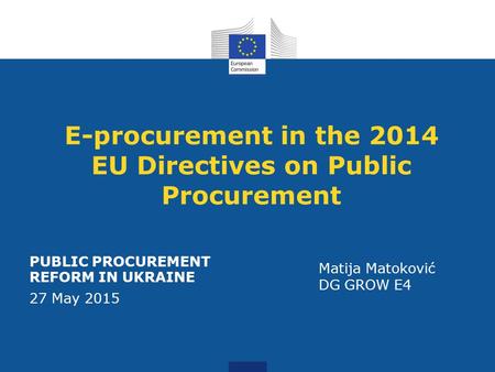 E-procurement in the 2014 EU Directives on Public Procurement