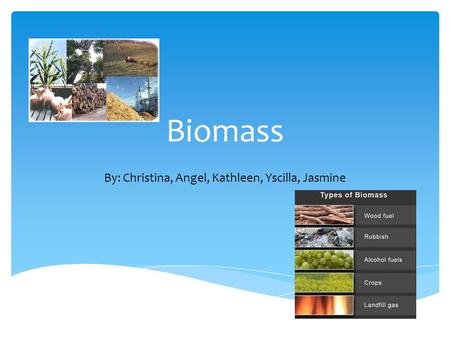 Biomass By: Christina, Angel, Kathleen, Yscilla, Jasmine.