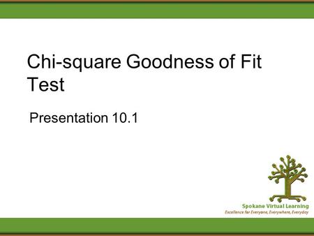 Chi-square Goodness of Fit Test