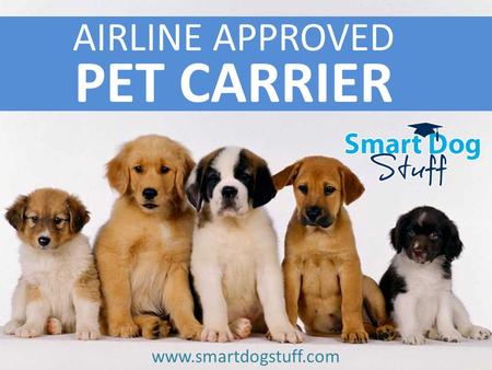 Www.smartdogstuff.com AIRLINE APPROVED PET CARRIER www.smartdogstuff.com.