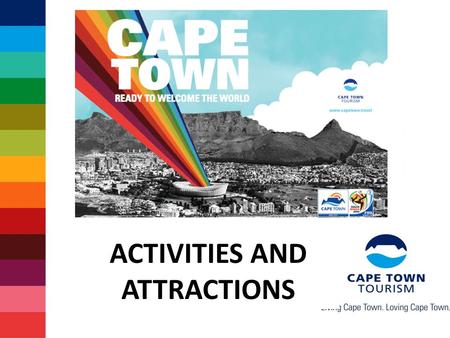 ACTIVITIES AND ATTRACTIONS. Some facts about 2010 Record 204 countries participating 350 000+ visitors expected in SA 4 out of 5 visitors indicate they.