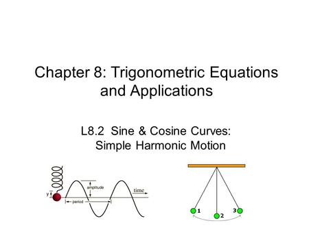 Chapter 8: Trigonometric Equations and Applications L8.2 Sine & Cosine Curves: Simple Harmonic Motion.