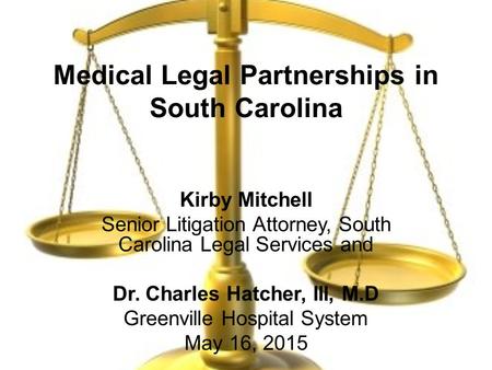 Medical Legal Partnerships in South Carolina