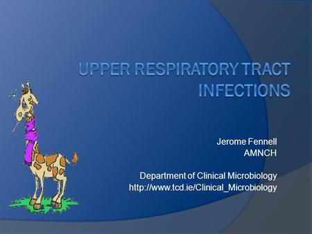 Jerome Fennell AMNCH Department of Clinical Microbiology