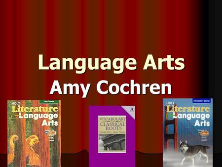 Language Arts Amy Cochren. Thank You! Students! Students! Parents and guardians! Parents and guardians! PTA PTA School Power School Power Thurston Middle.
