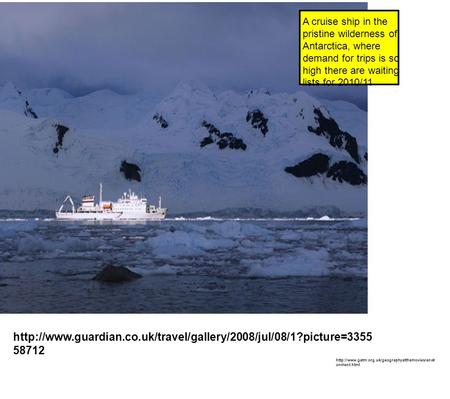 58712 A cruise ship in the pristine wilderness of Antarctica, where demand for trips.
