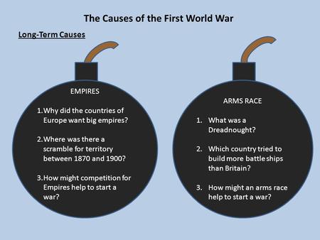 The Causes of the First World War
