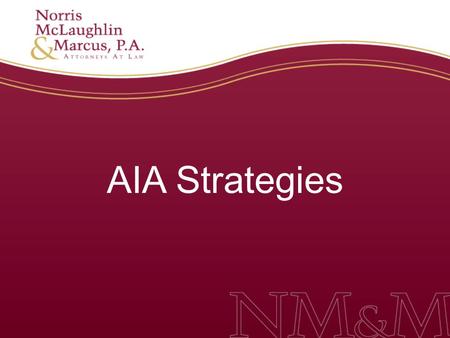 AIA Strategies.