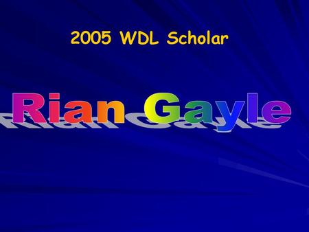 2005 WDL Scholar. Development of a Jamaican Deaf Advocacy Organization Rian Gayle Business Administration Progress Report for WDL Project.