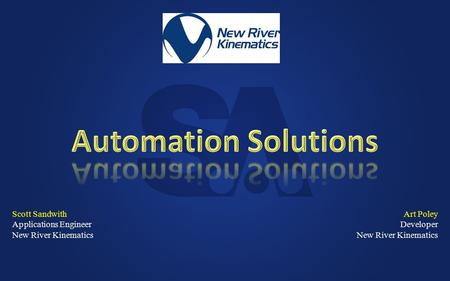 Automation Solutions Scott Sandwith Applications Engineer