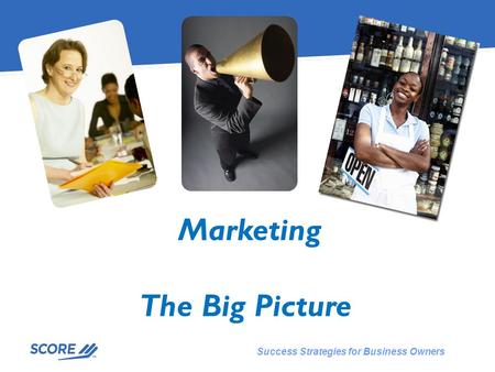 Success Strategies for Business Owners Marketing The Big Picture.