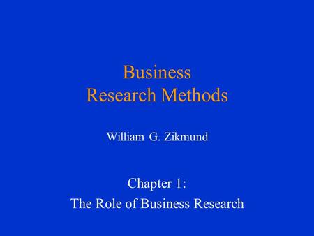 business research methods presentation slides