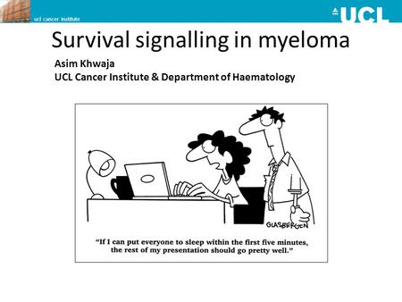 Survival signalling in myeloma