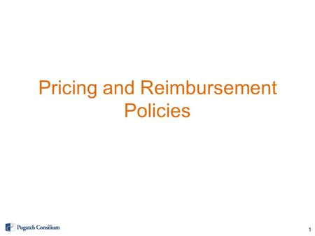 Pricing and Reimbursement Policies 1. Pricing Policies Patented Medicines Maximum retail prices capped by Ministry of Economy (mainly for private sector)