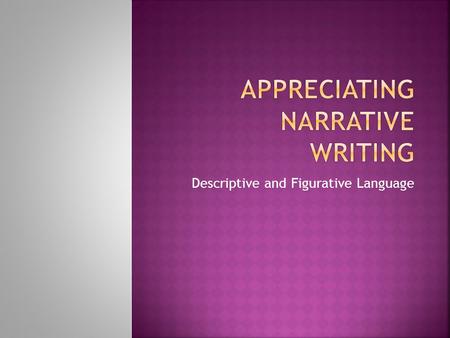 how to write descriptive writing ppt