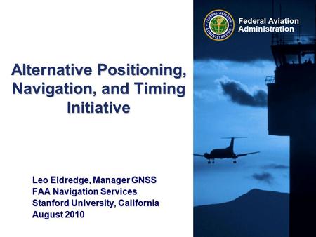Alternative Positioning, Navigation, and Timing Initiative
