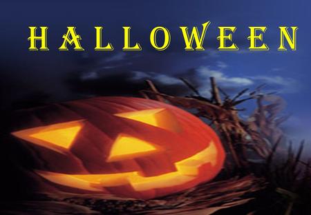 H a l l o w e e n. H alloween is a festival that takes place on O ctober 31. I n the United States children wear costumes and masks and go trick-or-treating.