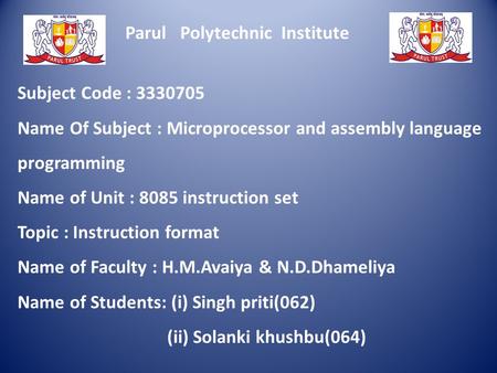 Parul Polytechnic Institute