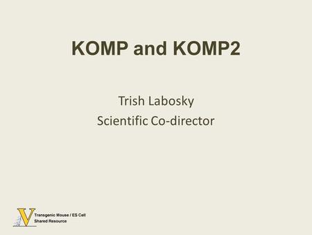 KOMP and KOMP2 Trish Labosky Scientific Co-director.