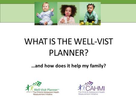 WHAT IS THE WELL-VIST PLANNER? …and how does it help my family?