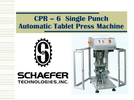 CPR – 6 Single Punch Automatic Tablet Press Machine.