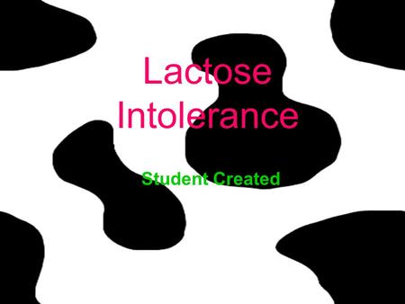 Lactose Intolerance Student Created. Definition The inability to digest and absorb lactose (the sugar in milk) that results in gastrointestinal symptoms.