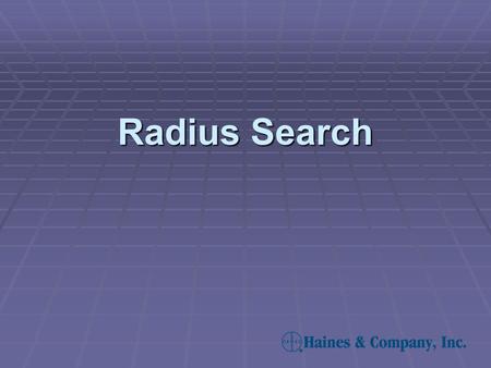 Radius Search.  Radius searches allow you to retrieve properties that fall within a selected radius around a subject property. Furthermore, you can select.