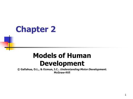 Models of Human Development
