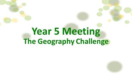 The Geography Challenge