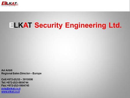 ELKAT Security Engineering Ltd.