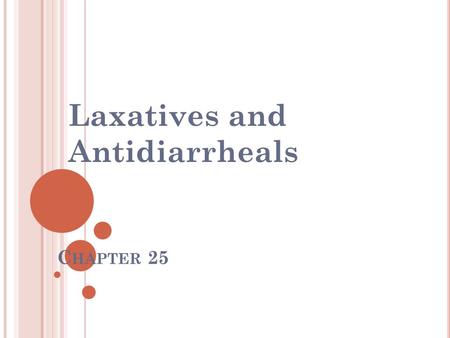 C HAPTER 25 Laxatives and Antidiarrheals. C ONSTIPATION Passage of feces through the lower GI tract is slow or nonexistent May be caused by - ignoring.