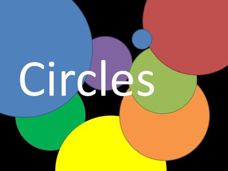 Circles. A circle is the set of all points in a plane that are at a given distance from a center. What is it?