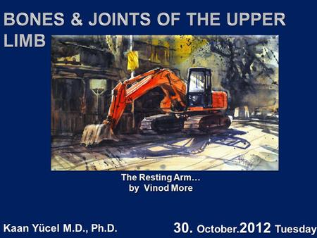 The Resting Arm… by Vinod More The Resting Arm… by Vinod More Kaan Yücel M.D., Ph.D. 30. October. 2012 Tuesday.