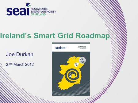 Ireland’s Smart Grid Roadmap Joe Durkan 27 th March 2012.