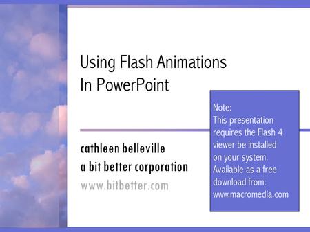 Using Flash Animations In PowerPoint