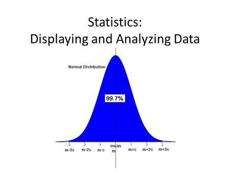 Statistics: Displaying and Analyzing Data. Line Plot Frequency: the number of times something occurs. Use an “x” to show the number of times each data.