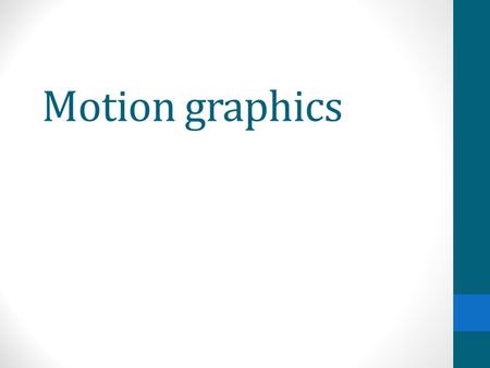 Motion graphics. Film title sequence Film title sequence is a way of presenting a film title or television programs which includes the cast members, producer,
