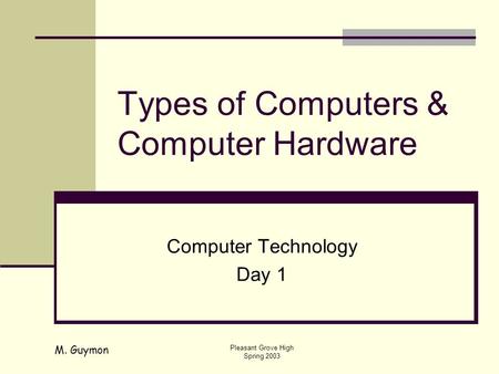 computer peripherals presentation