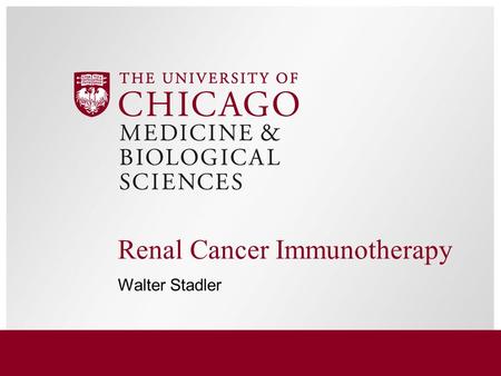 Renal Cancer Immunotherapy Walter Stadler. 2 Renal cancer natural history.