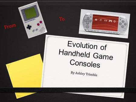 Evolution of Handheld Game Consoles By Ashley Trimble From To.